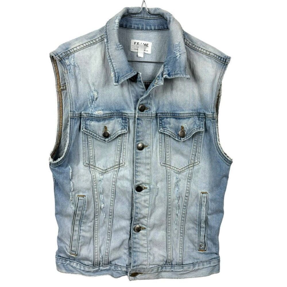 Frame Denim Light Blue Denim Vest - Picture 2 of 7